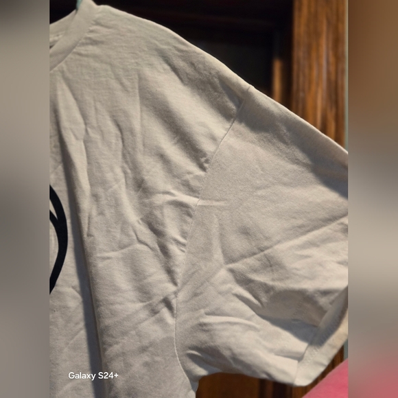 White T-Shirt with Blue Graphic - Picture 10 of 16